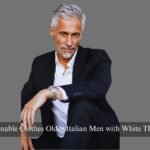 Very Fashionable Clothes Older Italian Men with White Thinning Hair